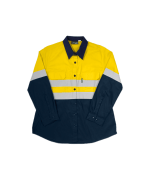 Hi-Vis Women's Two Tone Vented Long Sleeve Work Shirt