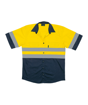 Hi-Vis Two Tone Vented Short Sleeve Work Shirt