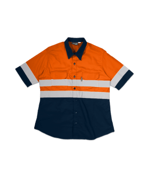 Hi-Vis Women's Two Tone Vented Short Sleeve Work Shirt