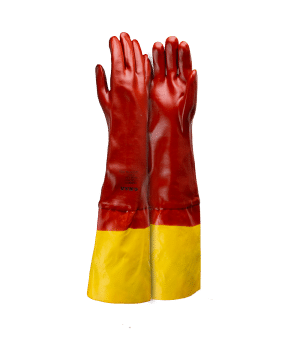 PVC Chemical And Acid Gloves - 60cm