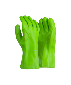 Green PVC Reinforced Gloves - 27cm