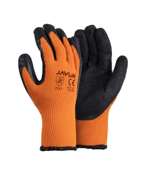 Black Crinkle Latex Coated Thermal Gloves