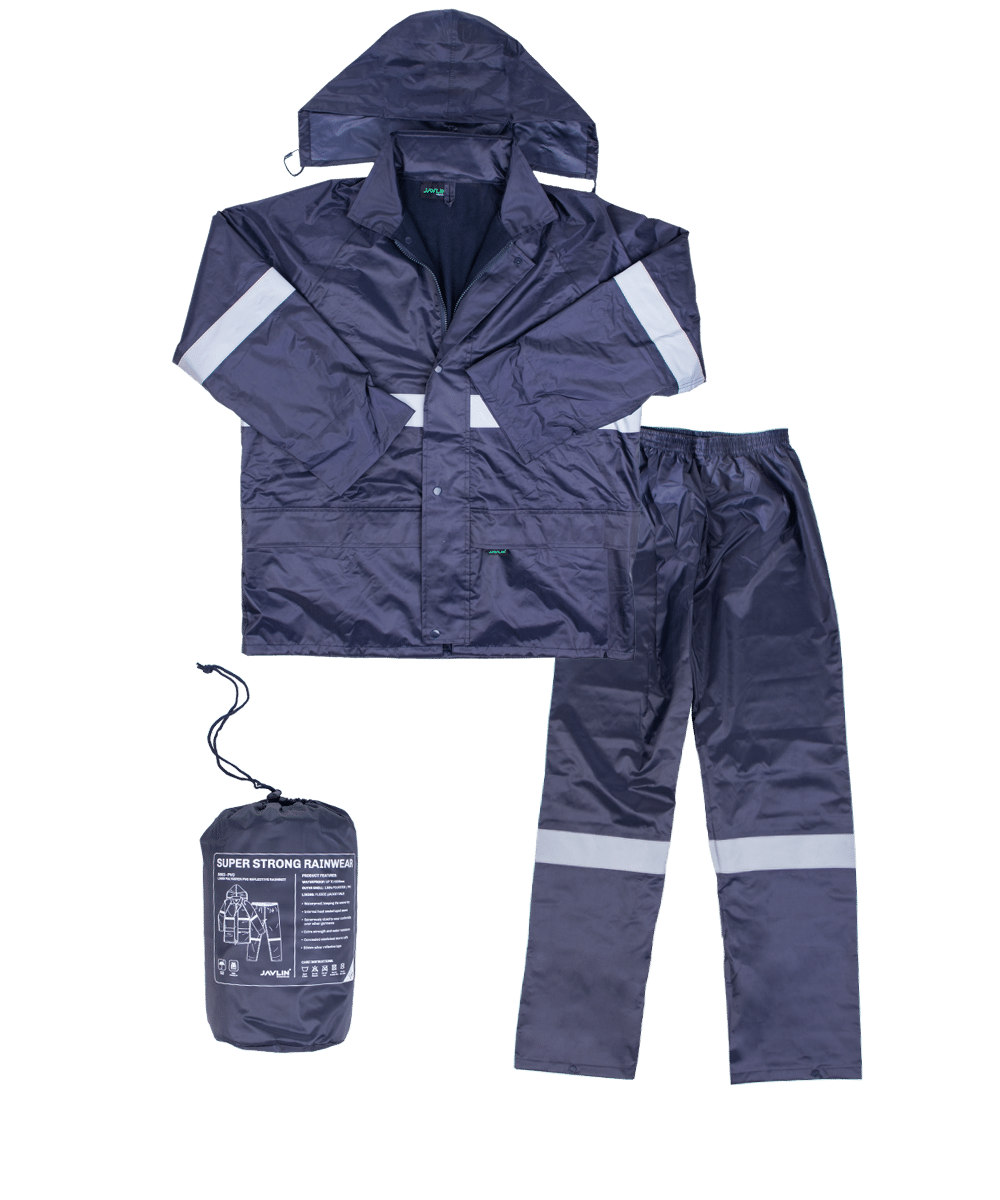 Polyester Lined PVC Reflective Rain Suit