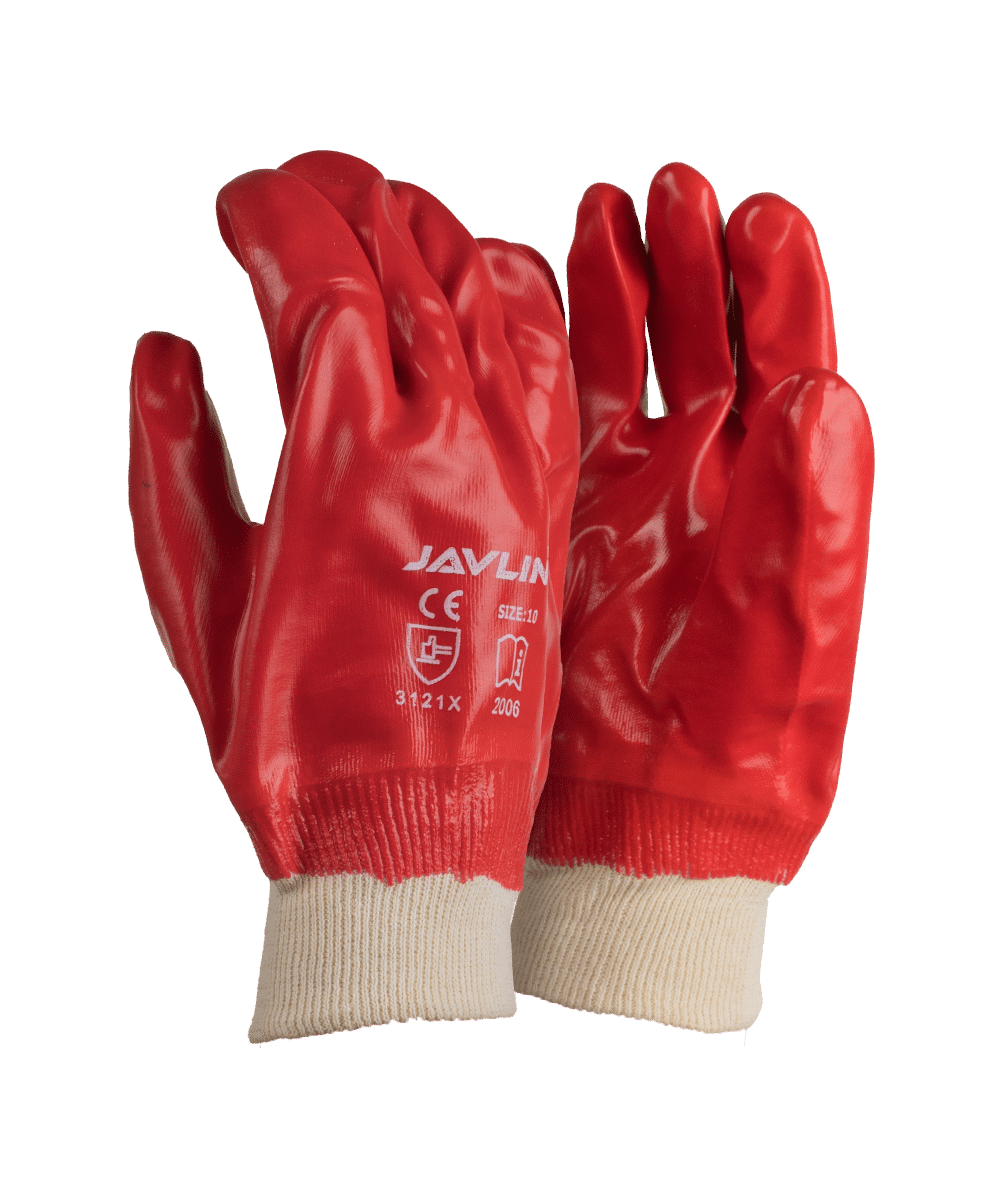 PVC Medium Weight Knit Wrist Gloves