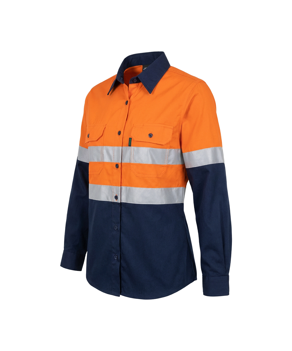 Hi-Vis Women's Two Tone Vented Long Sleeve Work Shirt