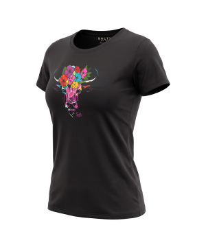 Salty Women's T-Shirt Floral Cow